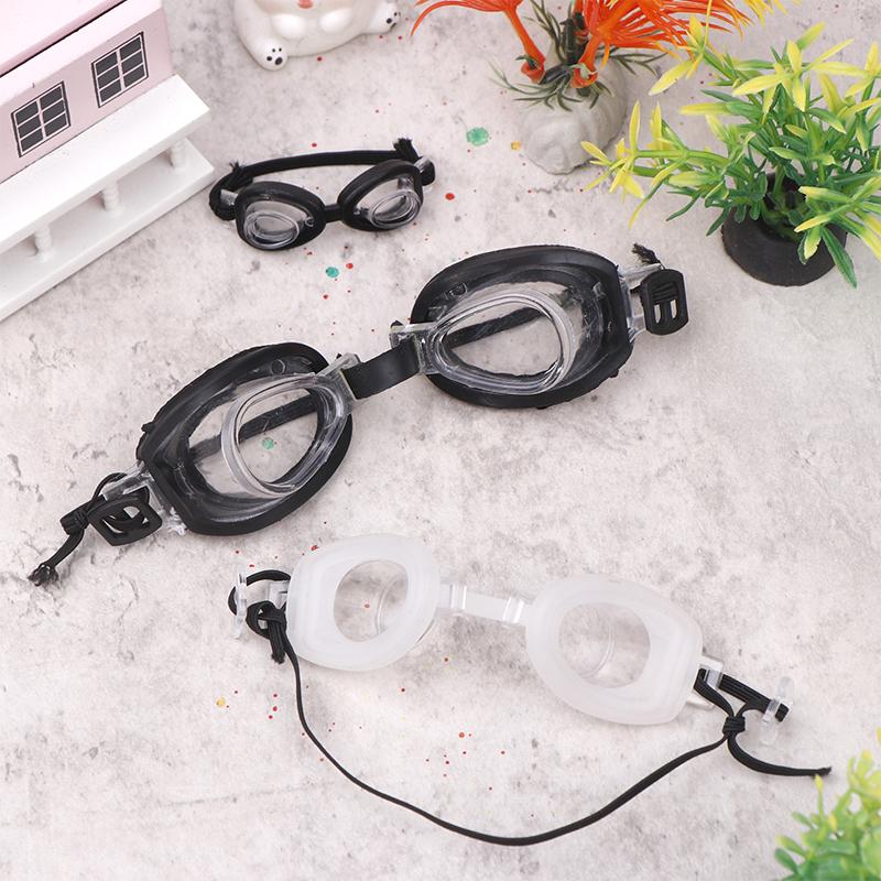 1:12 1:6 Dockhus Mini Dykglasögon Undervattensglasögon Med Elastiskt Rep Mini Solglasögon Simglasögon Modellleksaker Dekor