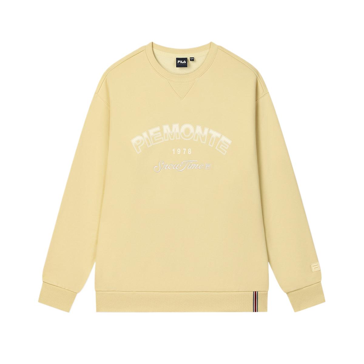 

Fila Оригинальный простой свитер с надписью, удобный вязаный, модный, повседневный пуловер, мужской свитшот, кофейно-желтый F71M449202F-YE XXL