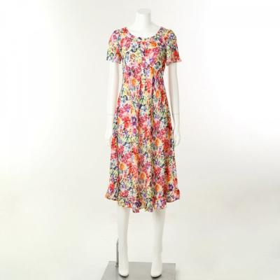 Rayon Watercolor Flower Cup One Piece Pajama Wgn7183