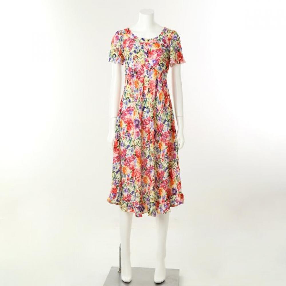 Wacoal Rayon Watercolor Flower Cup One Piece Pajama Wgn7183 85/Pink