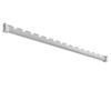 Wall-Mounted Aluminum Clothes Drying Rod with Ceiling Flange Base