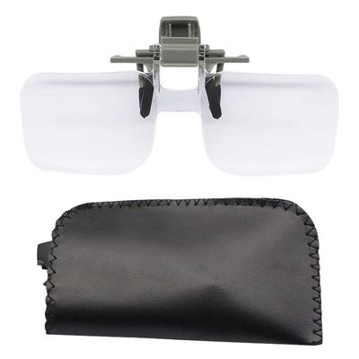 2X Magnifier Light-weight Magnifying Glasses with Clip Loupe for Needlework Crafts Map Reading