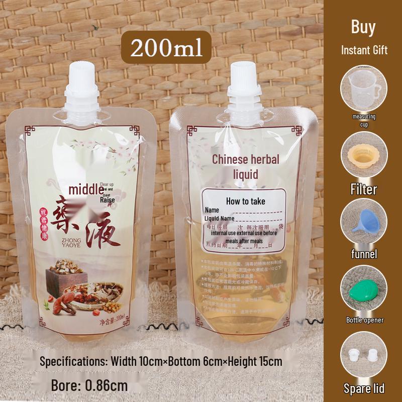 Disposable Transparent Spout Pouch for Soy Milk, Tea, and Juice