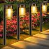 Solar Pathway Lights Outdoor, 10 Pack Metal & Glass Solar Lights Outdoor Waterproof Landscape Path Lights for Outside Yard Lawn Walkway Driveway