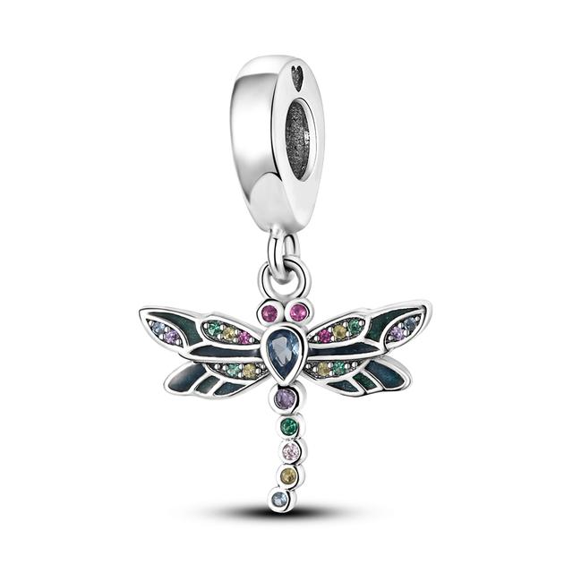 

Срібло 925 проби Барвиста Веселка Висяча Шарм Місяць Кот Кулон Підходить Браслет Намисто Виготовлення ювелірних виробів