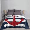 Nautical Skull Sailor Blanket Soft Warm Flannel Throw Blanket Cover for Bed Living room Picnic Travel Home Couch