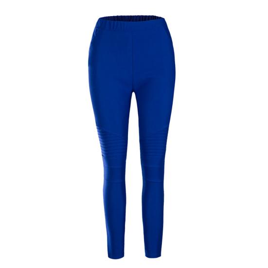 Kadın Moda Düz Renk Elastik Bel Bandı Slim Skinny Kalem Pantolon