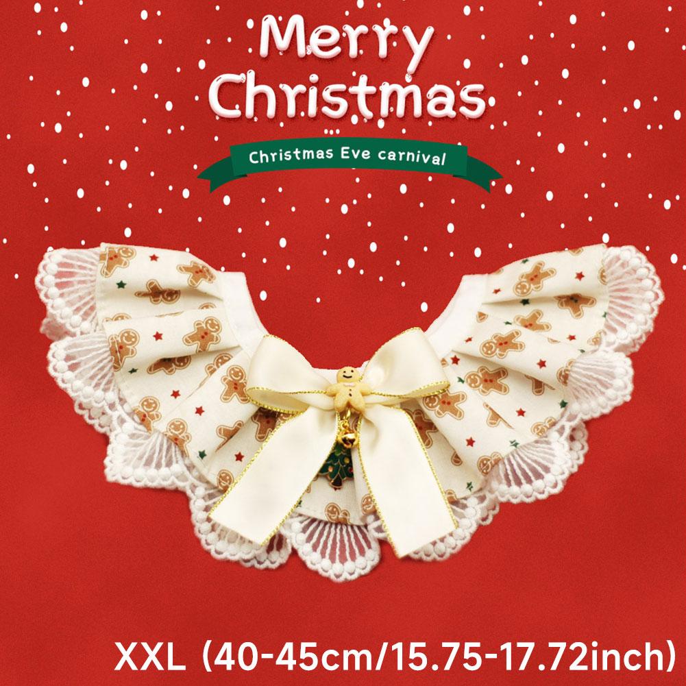 Weihnachten Katze Hund Sabberlätzchen Spitze Speicheltuch Verstellbares Haustierkostüm Zubehör