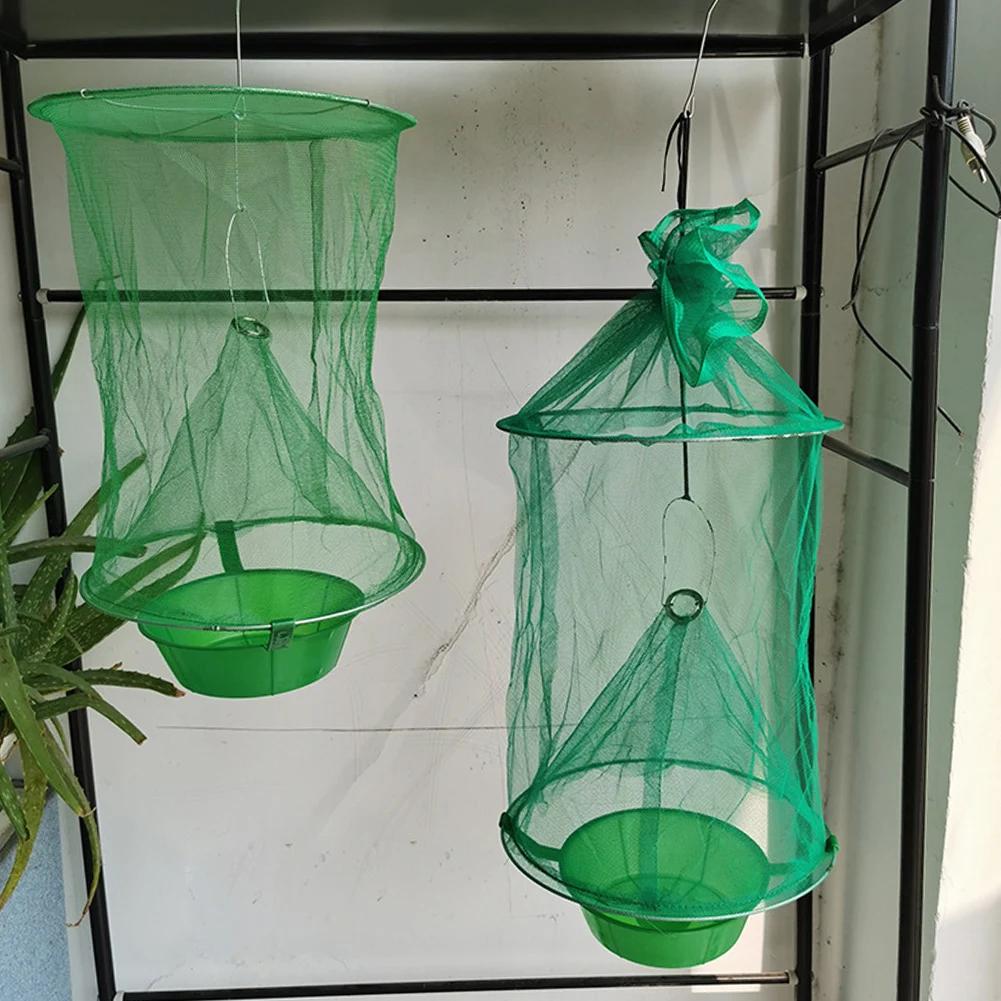 Hanging Fly Trap Cage Reusable Folding Flies Catcher Cage Practical Insect Catching Traps Pest Control Tool for Household Garden