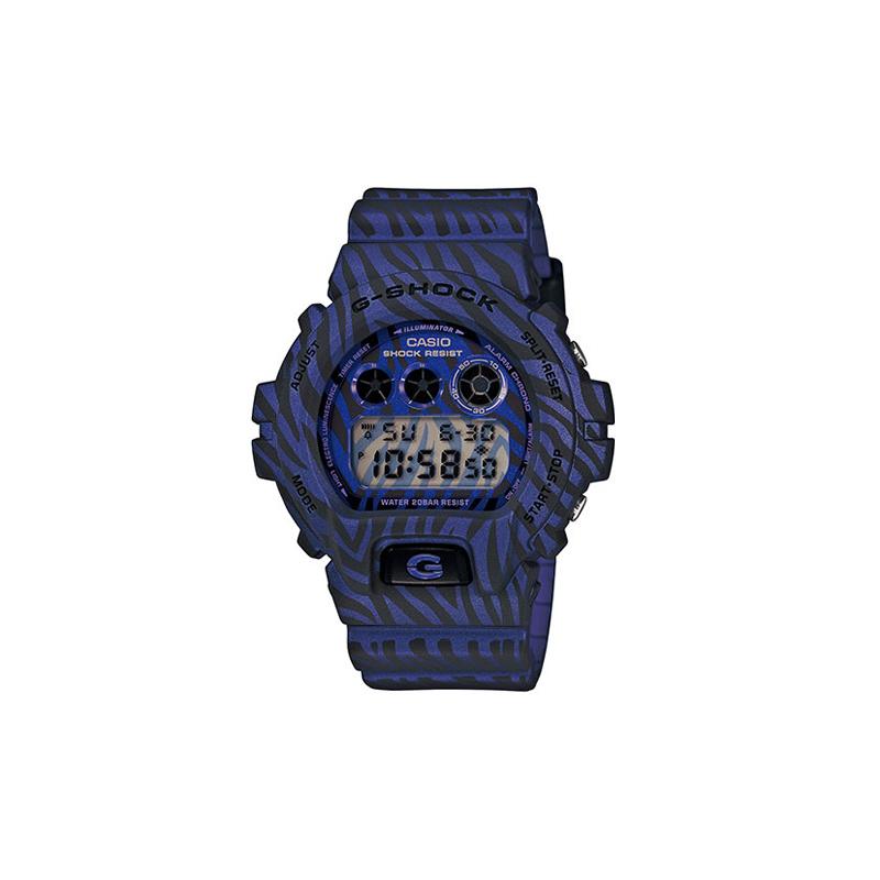 

Casio G-SQUAD series theme series 200 meters waterproof quartz movement resin strap Japanese and Korean watch men s watch blue dial DW-6900ZB-2PR синий
