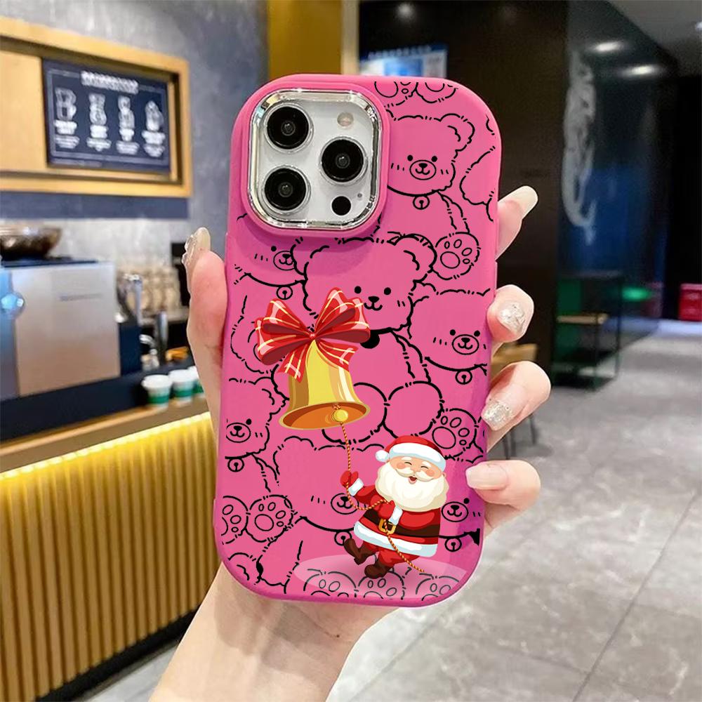 Phone Case: 2D Flat Design Suitable for iPhone 18 17 16 15 14 13 Pro Protective Case, Couple Style, Christmas Vibe, Christmas and Halloween Gift