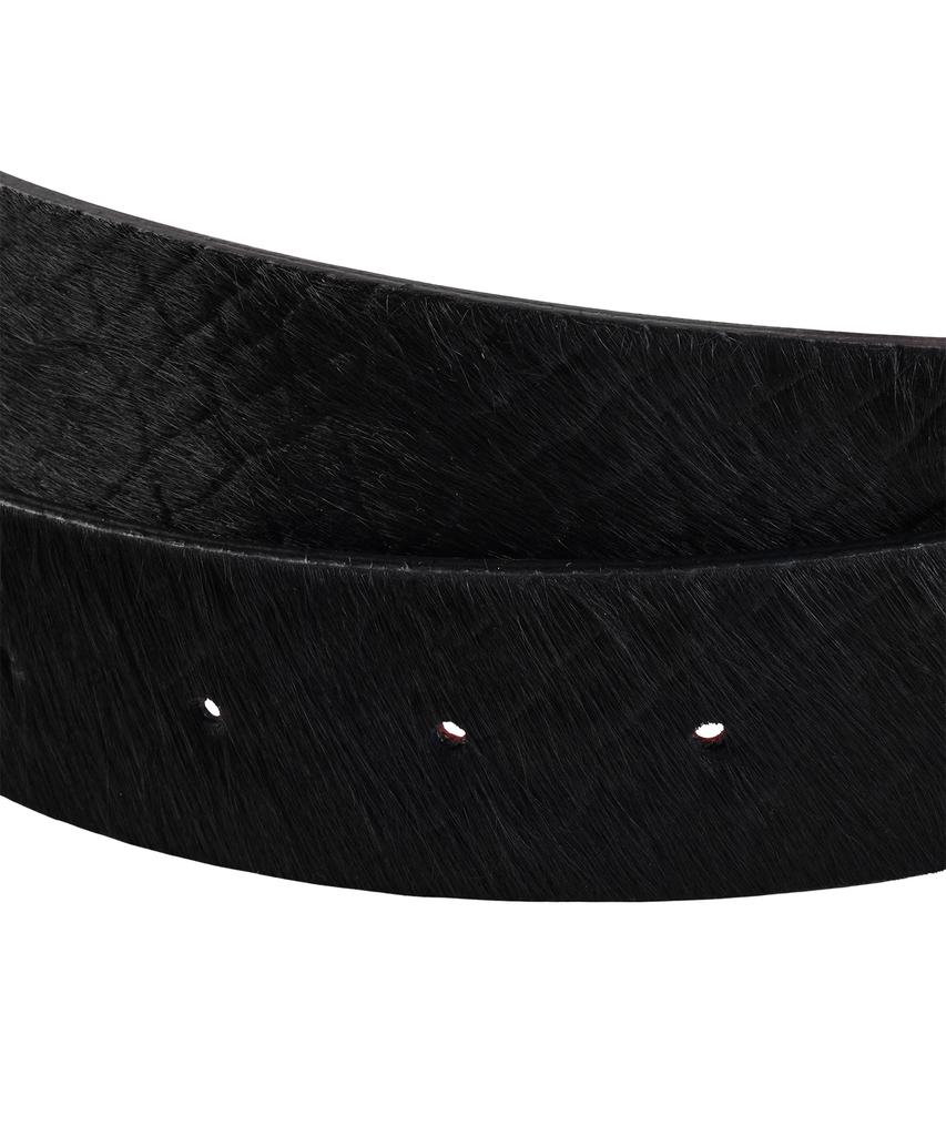 Emoseutaenseukeulleob Core Belt - Calf Hair (Black Snake / Red Lining)