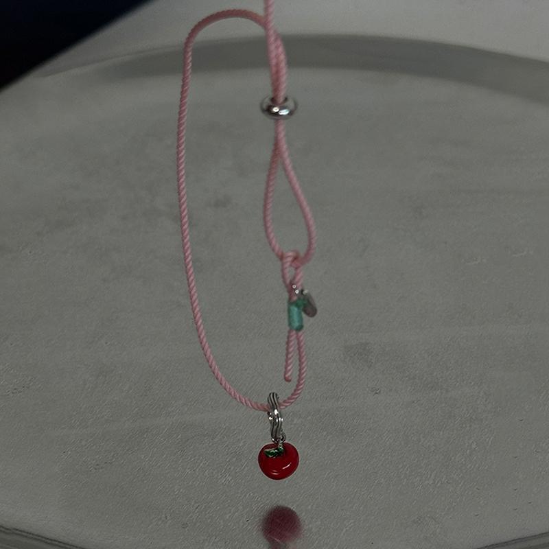Christmas Apple Pendant Charm Bracelet Adjustable Bracelet For Women Girl  Year Party Jewelry Gift
