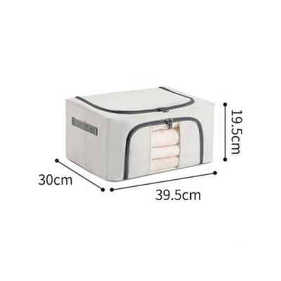 24/66/100L Transparent Mesh Foldable Storage Box No-Drill Moisture-Proof Oxford Fabric Clothes Organizer Dust-Proof PVC