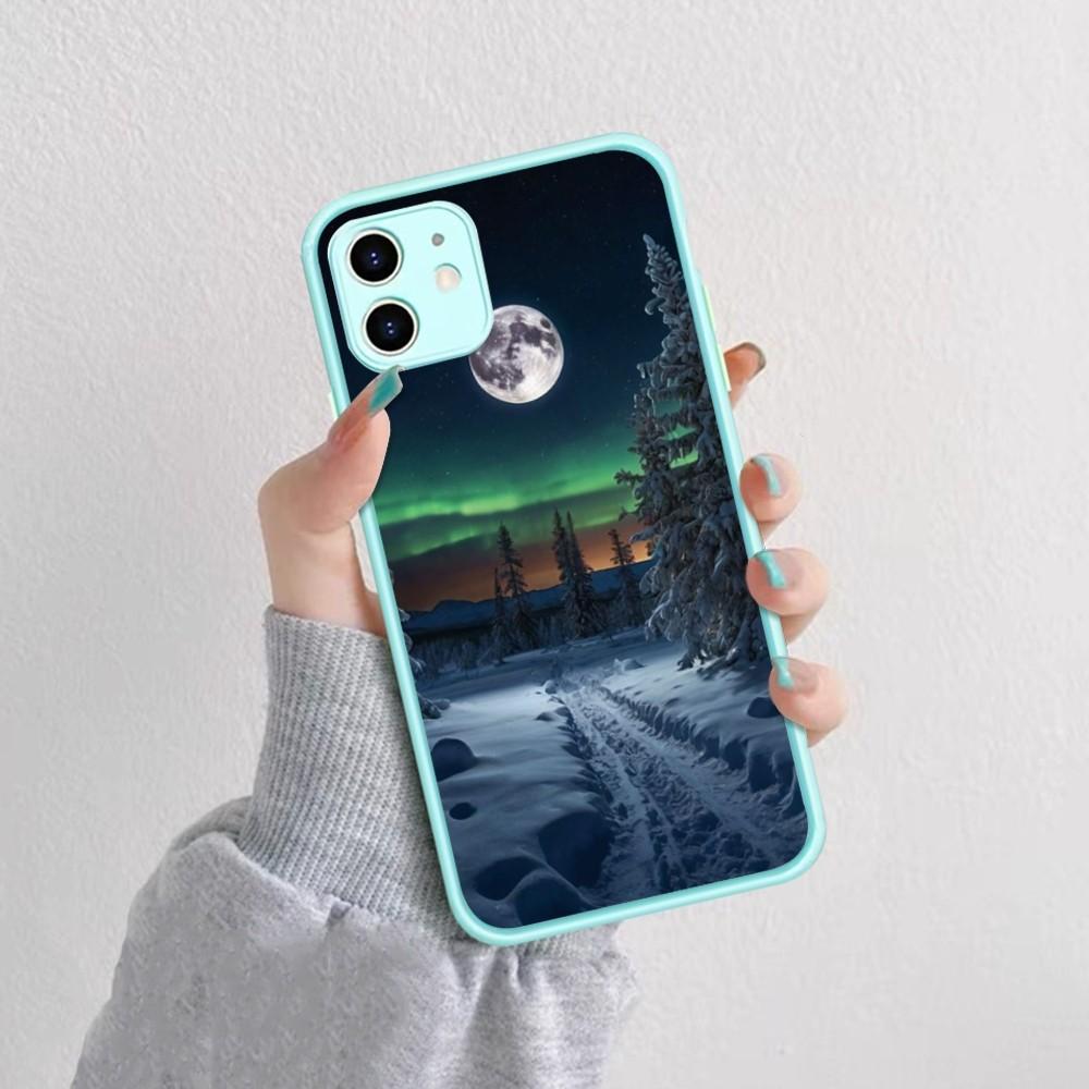 Beautiful Northern Lights Phone Case For IPhone 14 11 12 13 Mini Pro Max 8 7 Plus X XR XS MAX Translucent Matte Cover