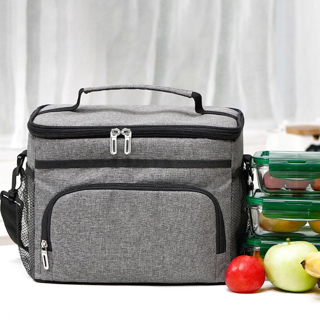 16L Big Capacity   Proof Lunch Bag Thermal Large Picnic Cool and Warm Insulated Pack Outdoor Food and Beverage Storage Shoulder Bag