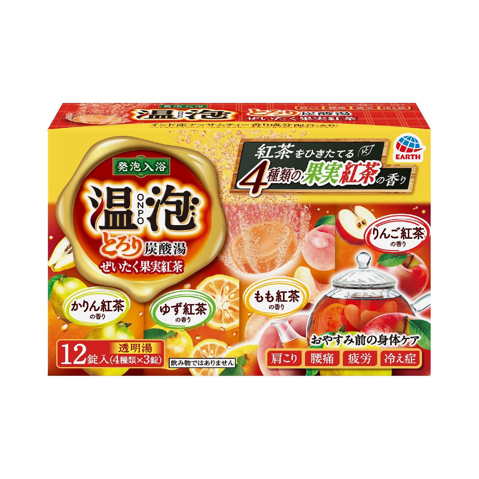 

ONPO Bath Thick Carbonated Luxurious Fruit 4 Flavors Flavors x 3 12 Additives, Bath, Tea, [4 Tablets, Tablets]