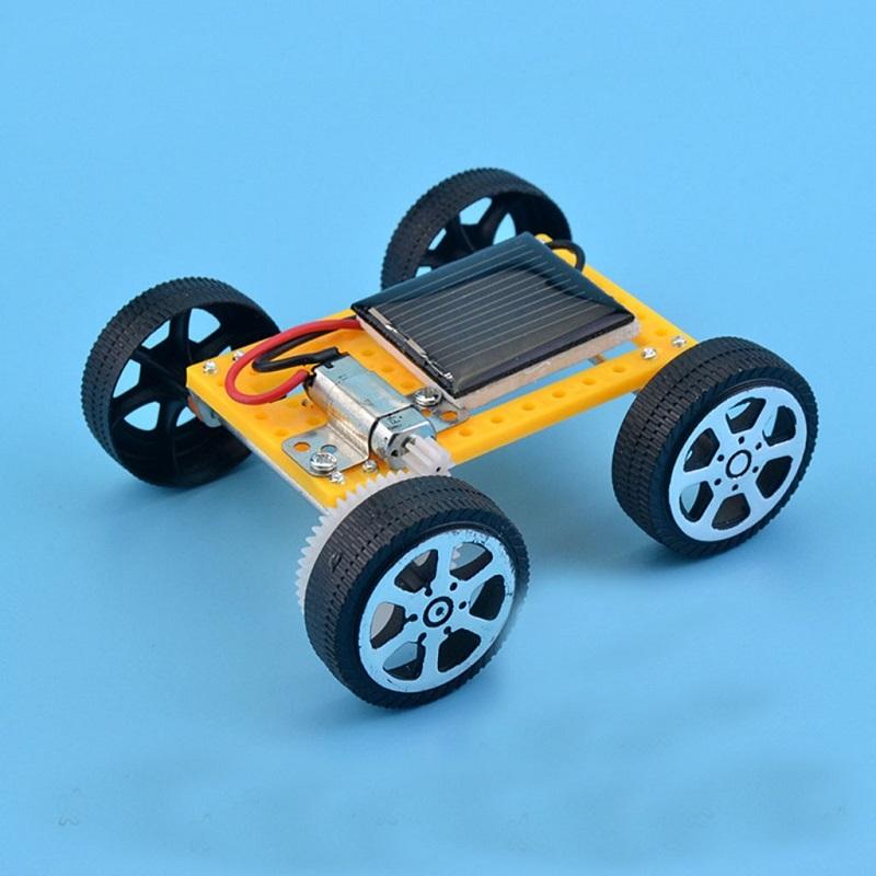 Solar Car Toy for Kids Mini DIY Assembled Energy Powered Car Kit STEM Educational Toys for Children Creativity Birthday Gift