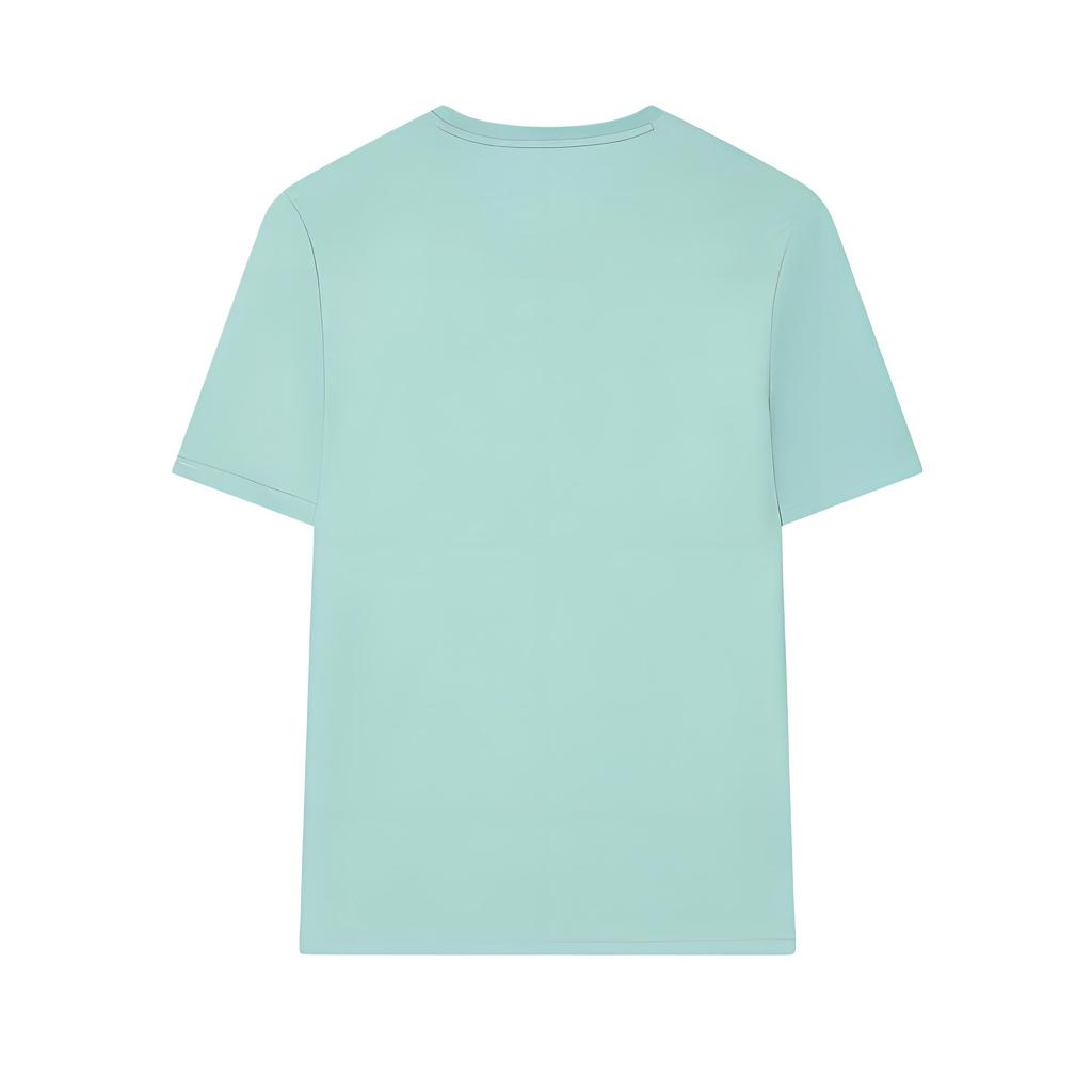 FILA White Special Comfortable Skin-Friendly Cool Breathable Dopamine Short Sleeve T-Shirt Men T-Shirts Light-Gray Green F11M347101F-TQ