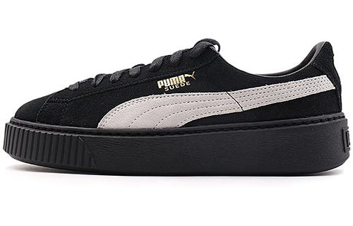 PUMA Suede Platform Core Black White Women s 362223-05 35.5