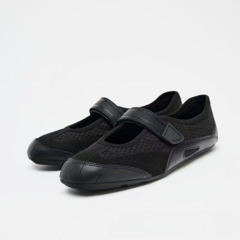 

Retro Style Women Mary Jane Shoes Summer Comfortable Soft Sole Simple Design Shallow Walking Casual Ladies Flats 41 чорний