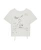 Aejeuyua Horse Eyelet Oversized T-Shirt White