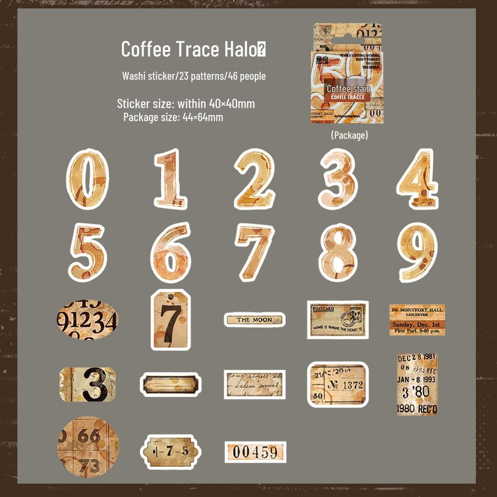 Yi Niao Retro Hot Stamping Sticker Set: 'Years of Peaceful' Series - 40 Pieces, 6 Designs