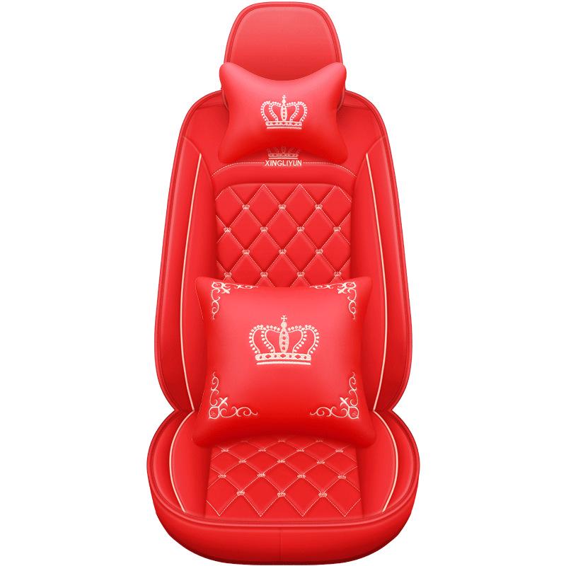 Dr. Jie European Style Full Leather Car Seat Cover - All-Season, Wear-Resistant, Universal Fit