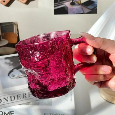 200ML Rose mit Gletscherglas Hohes Erscheinungsbild Haushalts-Trinkwasserbecher Küche Kaffee Kaltgetränkebecher Tassen Milch