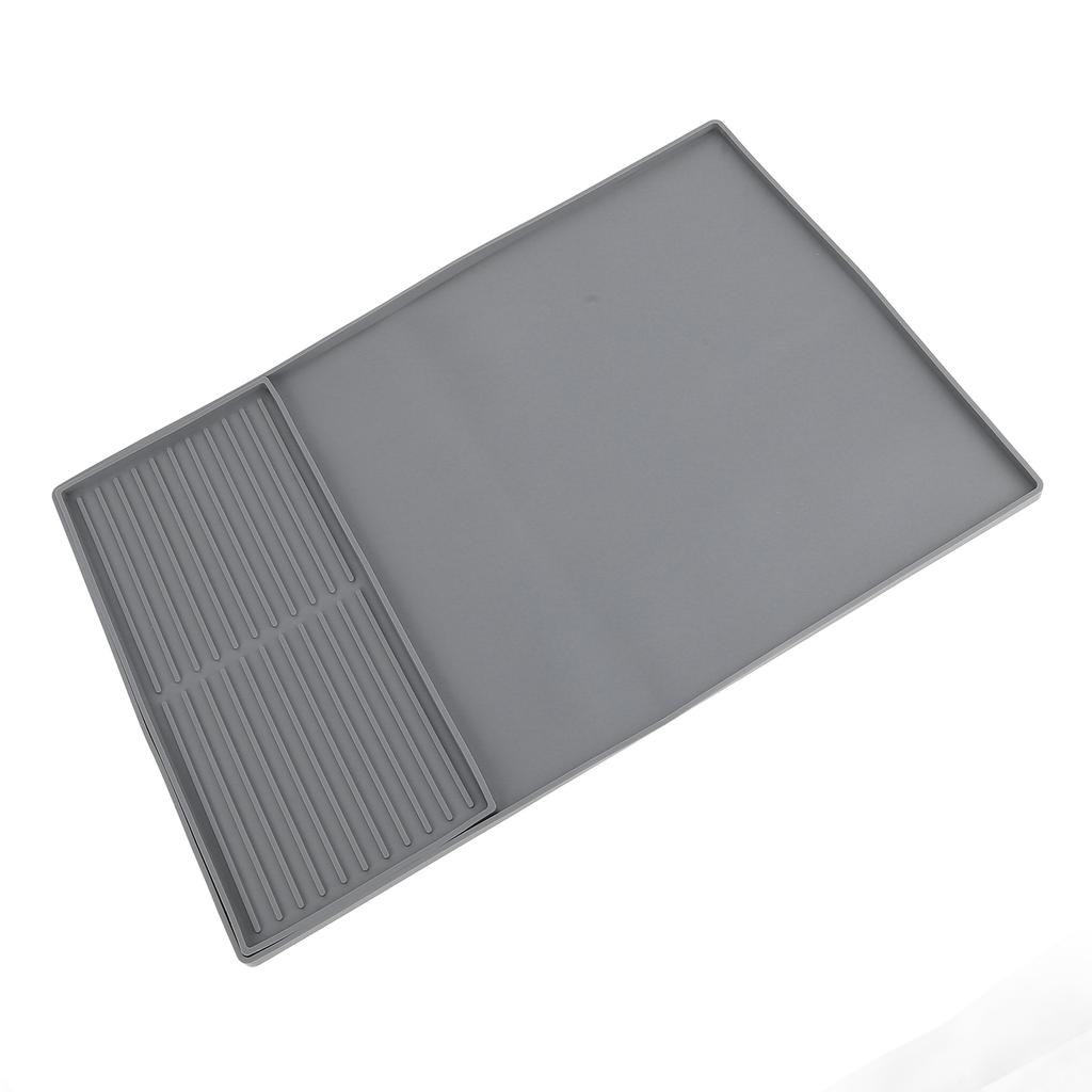 2 In 1 Silicone Coffee Mat Coffee Bar Mat with Dish Drying Mat for Kitchen Countertops Coffee Bar Ac