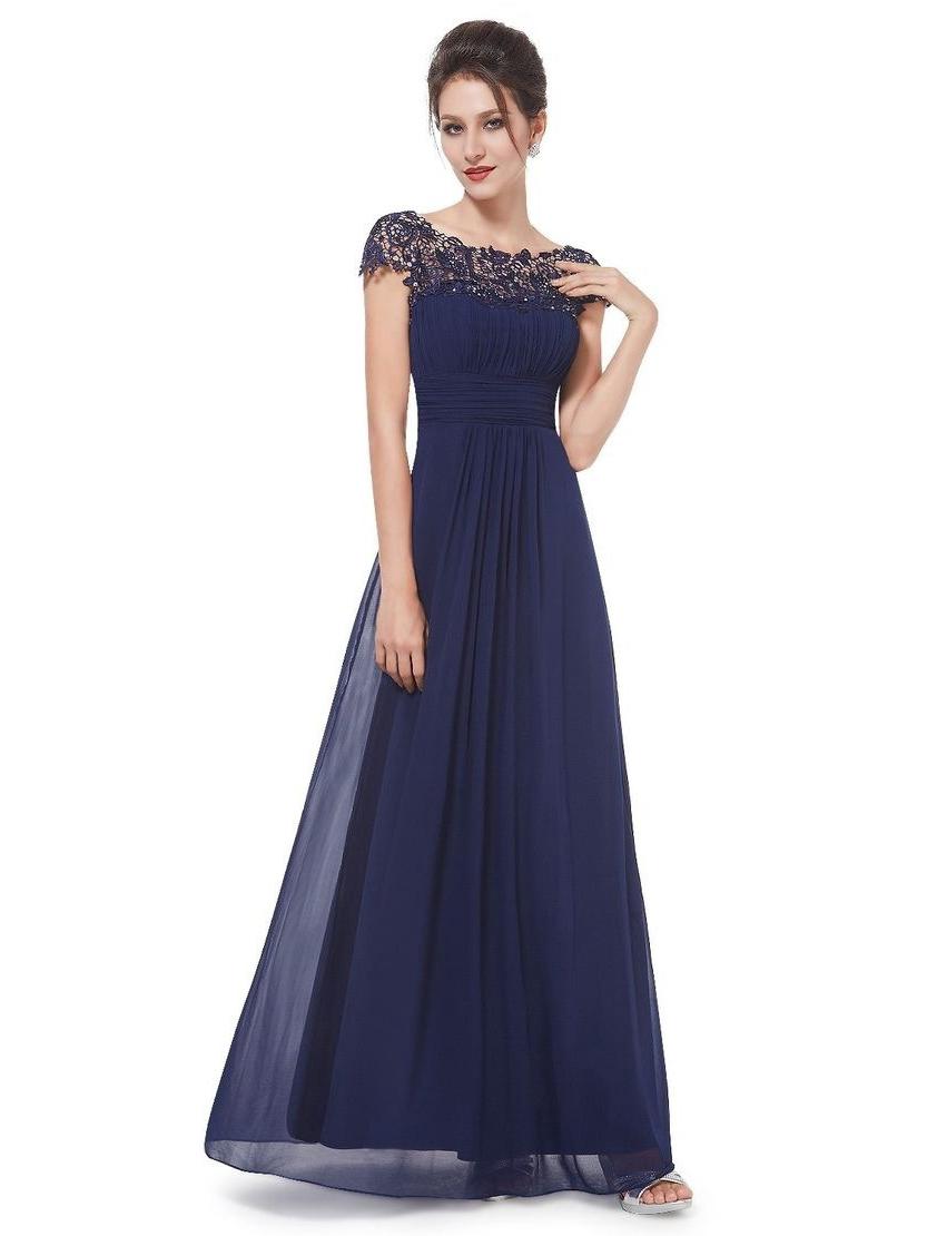 

Літня європейсько-американська мереживна сукня подружки нареченої для вечора 2020 Small темно-синього кольору