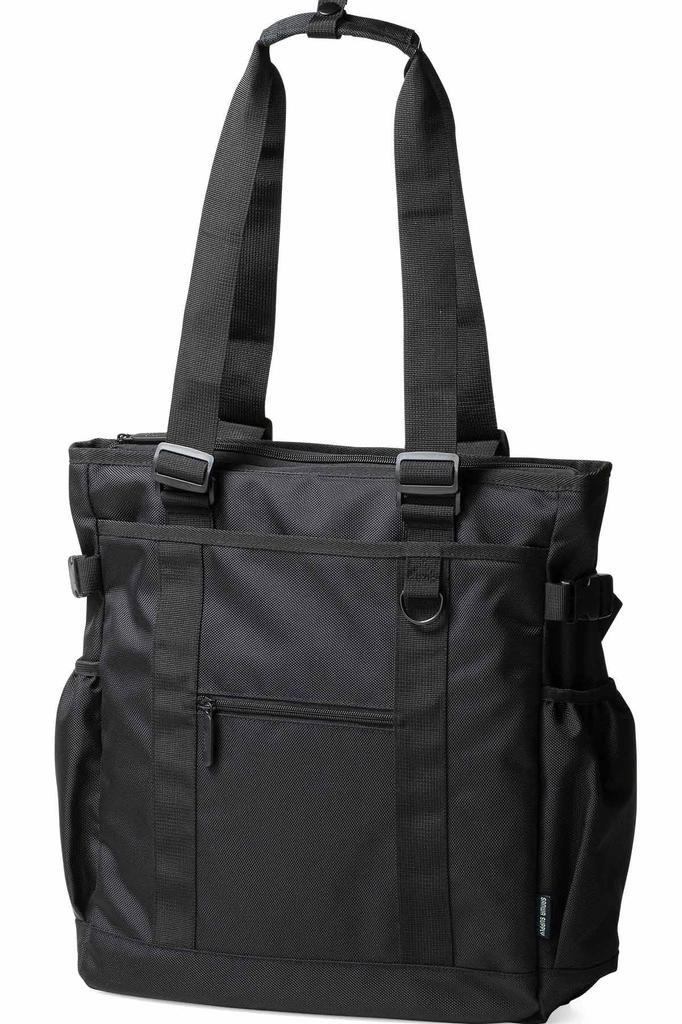 Sanwa Direct 3-Way Tote Bag, 15 Pockets, A4/15.6-inch Laptop Storage, Adjustable Handle Length, 200-BAG172BK (1 Bag)