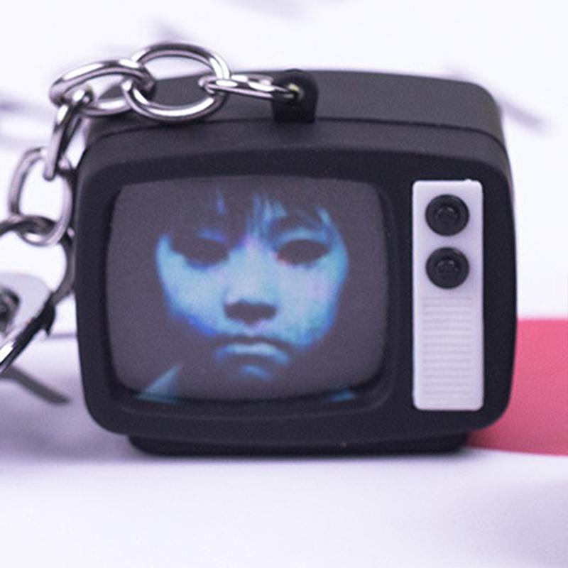 Mini Tv Keychain Horror Atmosphere Mini Tv Keychain Pendant Simulation Tv Pendant Bag Pendant