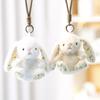 Animal Plush Bunny Pendant With Polyester Fiber Filling For Wedding Party Decor