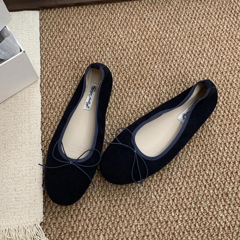 Fashion Bailamos Spring New Women's Round Toe Vintage Flats Soft Loafers Comfortable Leather Ballet Shoes Female Dress Shoes Mujer