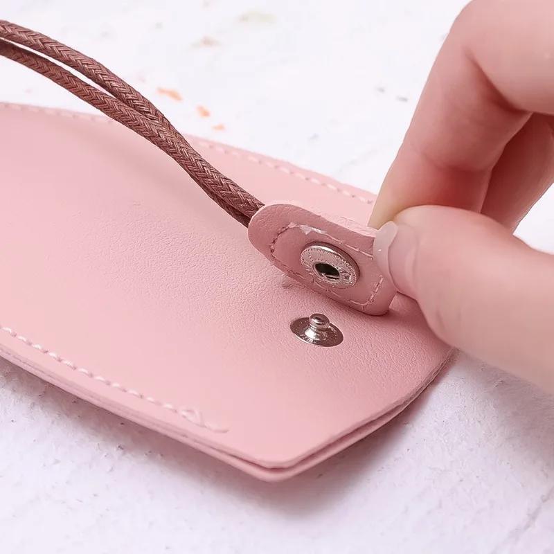 Pull Out Car Key Cover Cartoon Rabbit Unisex Keychain Pouch Automatic Big Capacity Key Housekeepers PU Leather Key Holder Case