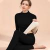 Thermal Underwear Sets for Women Mid-high Collar Winter Warmth High Stretch Base Thick Velvet Tops Trousers Seamless Lingerie