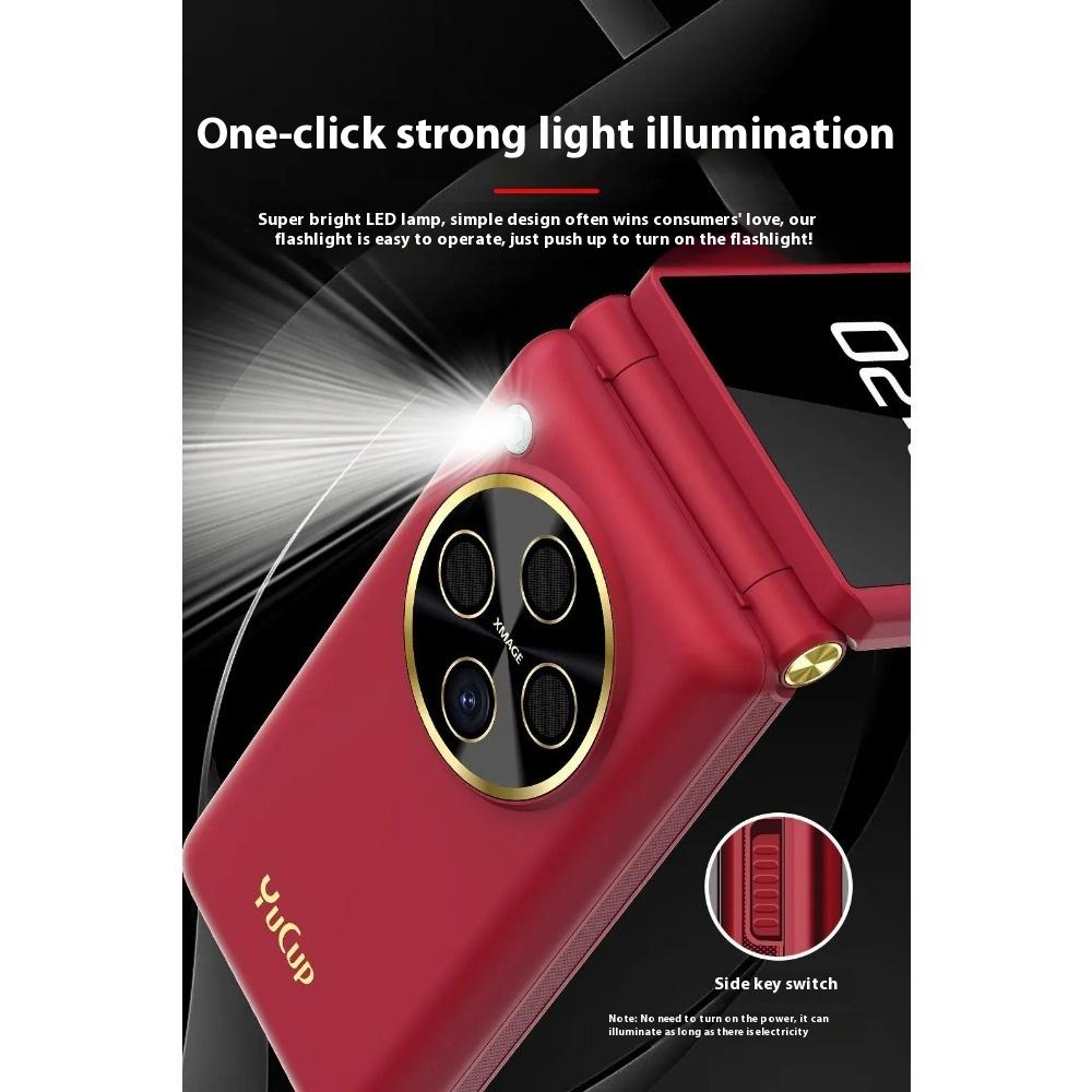 Pełna sieć 4G Telefon z klapką dla seniorów Głośny Duże znaki Duży ekran Długi czas czuwania