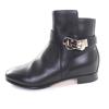 Great HERMES Short Boots Neo Kelly Buckle Leather Black Leather Women 34.5 Used