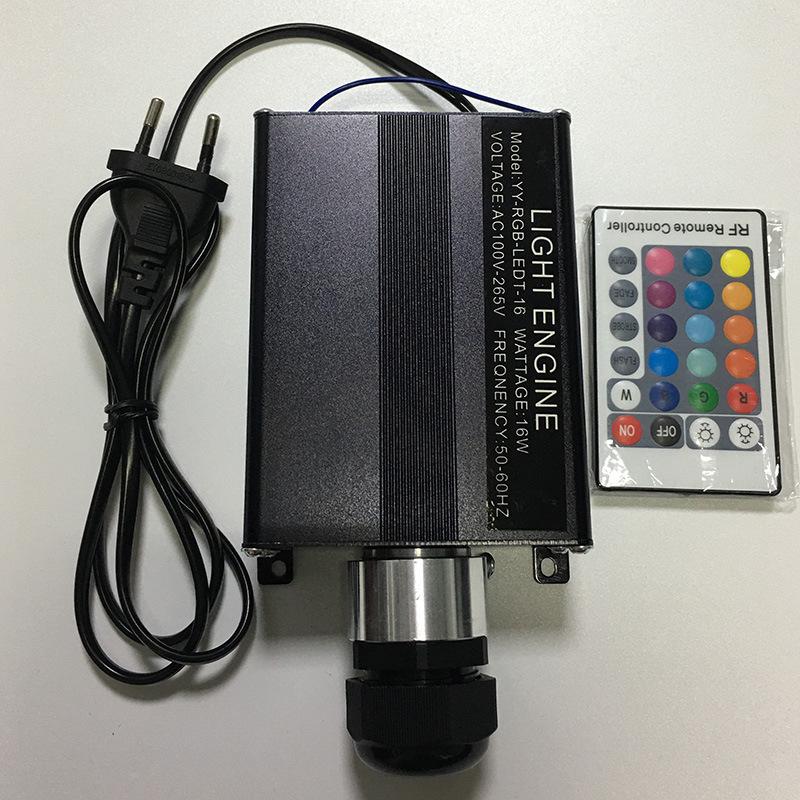LED Fiber Optic Light Source with Remote Control: 16W, 25W, 45W, 75W, 90W, 120W, Seven-Color Options.