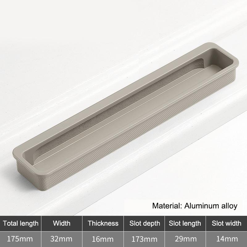 Aluminium Schwarz Eingelassen Geschlitzt Schiebetür Unsichtbarer Griff Gold Schlafzimmer Kleiderschrank Schublade Knauf Möbel Zuhause Griff Dekorativ