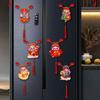 4Pcs Cartoon God of Wealth Fridge Magnets Creative Traditional Spring Festival Magnet Portable with Tassels