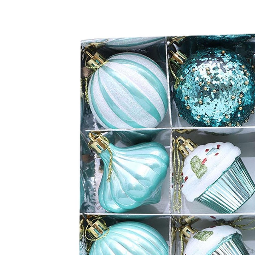 12 Pieces Christmas Tree Ball Ornaments, Hanging Decoration for Xmas Party