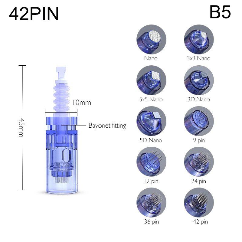 Nano 9 12 24 36 42 Pin Dr Pen N2 M5 M7 E30 Derma Pen Needle Cartridges Microneedling Machine Bayonet Replace Stamp