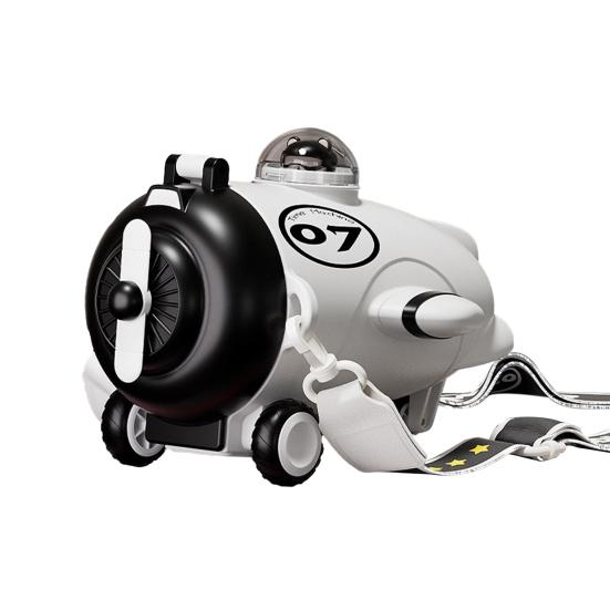 

Бутылка для воды в форме самолета с трубочкой 500 мл мультяшная детская чашка для воды герметичная крышка силиконовый носик контейнер для воды для школы спорт путешествия белый