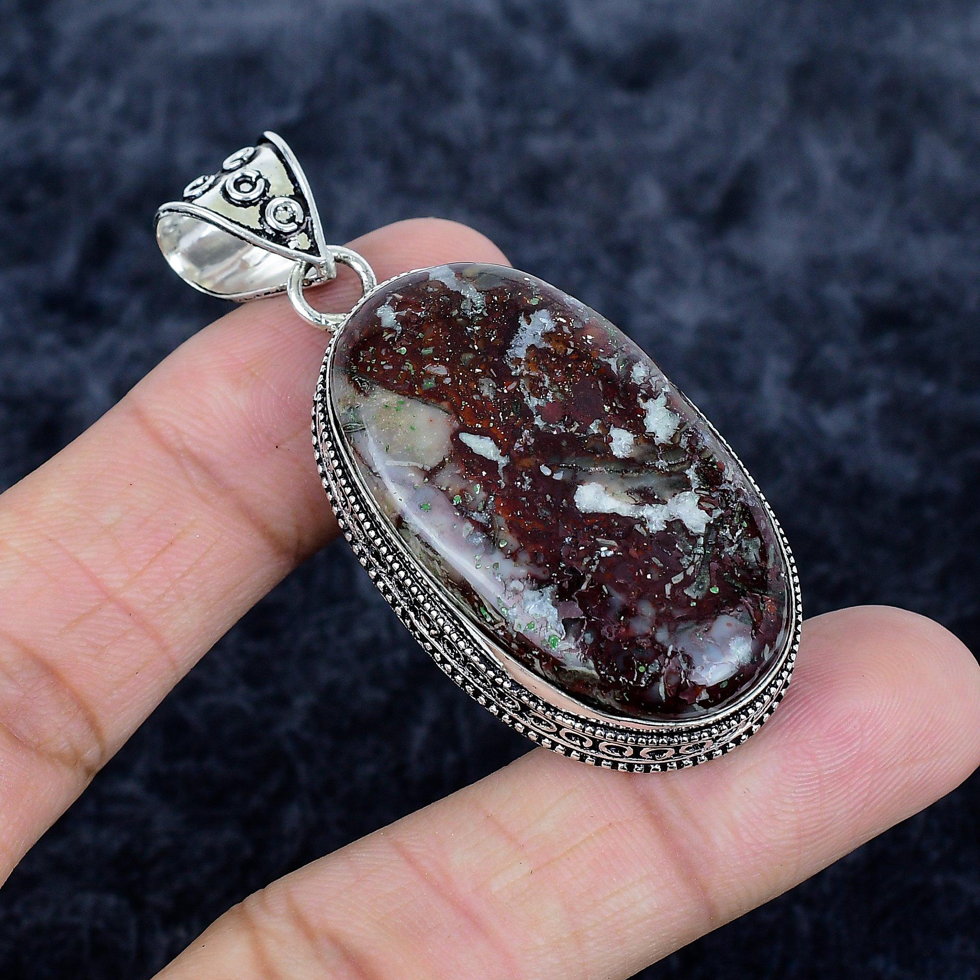 

Eudialyte Gemstone Handmade 925 Sterling Silver Jewelry Pendant 2.44 MM-3405