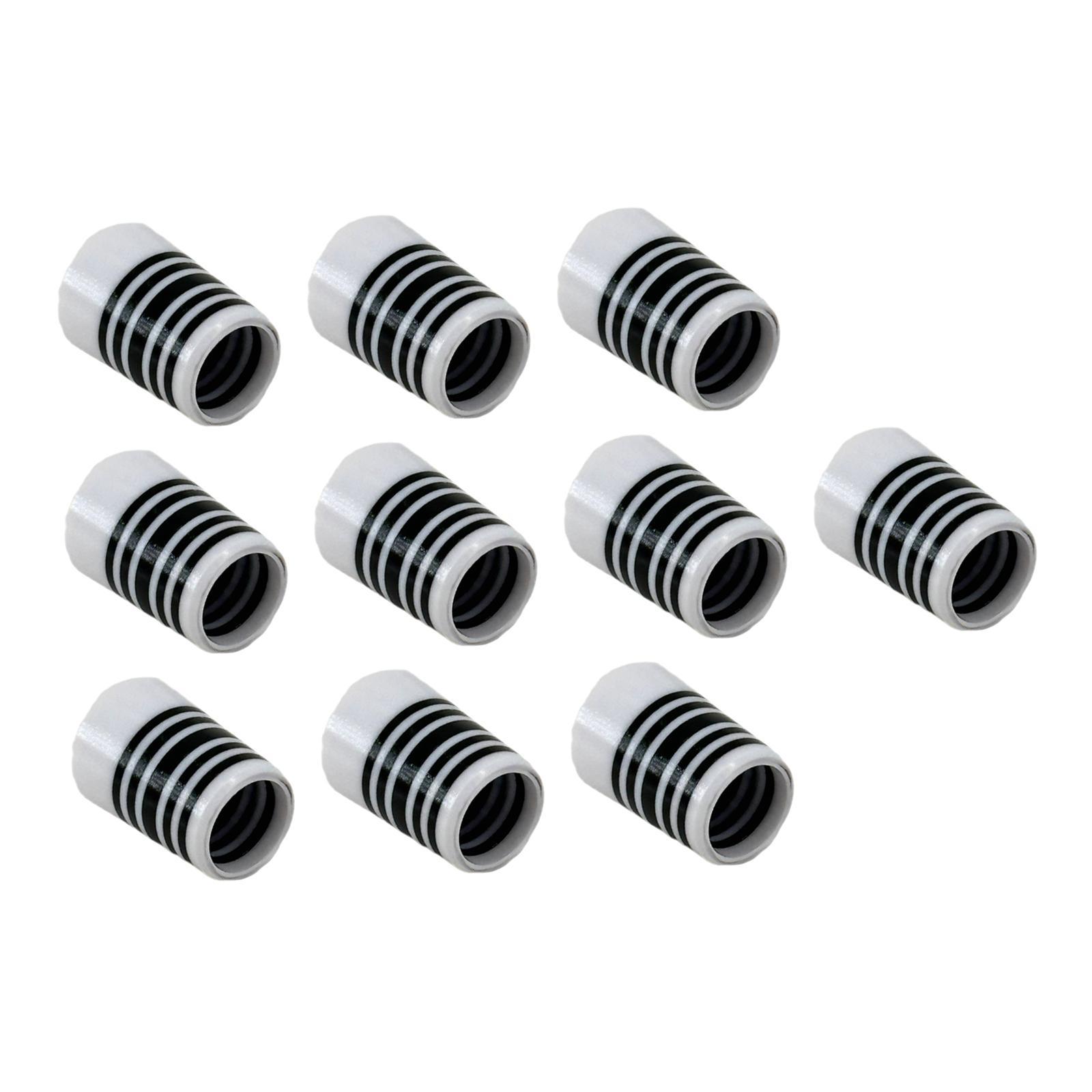 10 Pieces Golf Iron Ferrules Golf Club Repair Portable Golf Accessories Covers for Golf Course Men Women Beginner Adults Golfer White Black