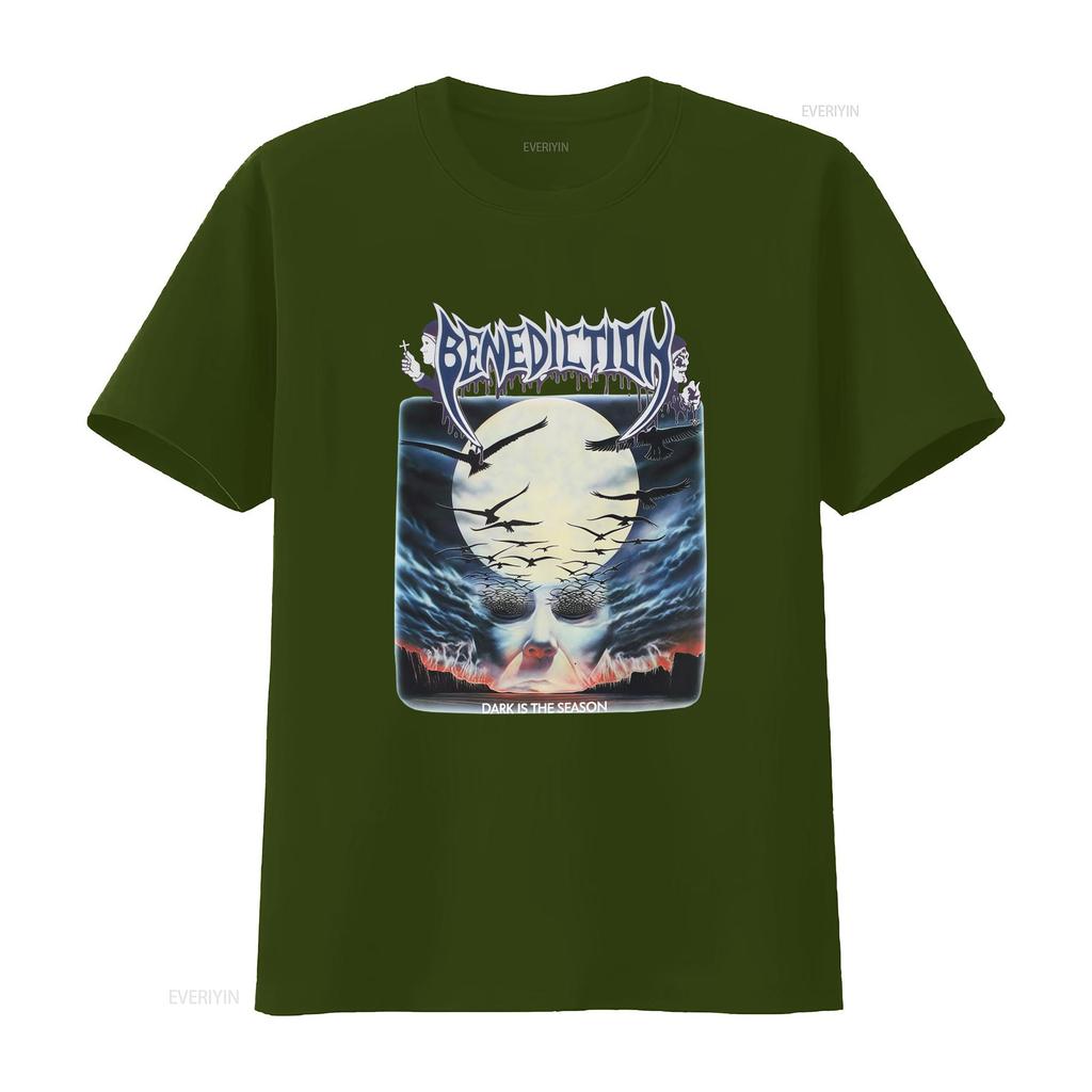 New Benediction Band Dark Is The Season T Shirt For Fans S 5XL BI04204 Vintage Washed Comfortable Top For Everyday Wear