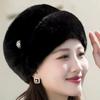 Children's autumn and winter foreign style imitation mink hair grandma hat warm fashion old lady headhat
