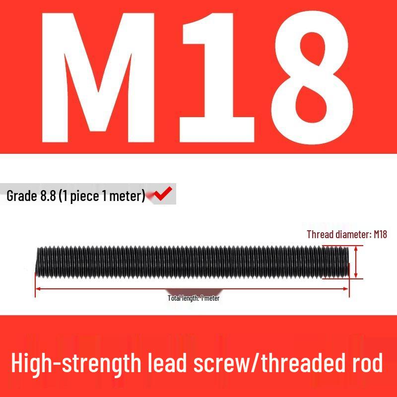 High-Strength Full Thread Screws and Rods: 8.8, 10.9, 12.9 Grade